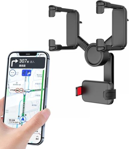 Dikiz Aynası Telefon Tutucu Orta Ayna Takılan Araç İçi Telefon Tutucu Navigasyon Tutucu Şık Yeni Tasarım oto ayna Tutucu 360 Derece Dönebilen Araç Kamerası Tutucusu