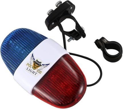 Yi Bisiklet Polis Sirenli Elektronik Korna 6 Işık 4 Farklı Melodi Mavi - Kırmızı