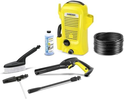 K 2 Universal Car Basınçlı Yıkama Makinesi, Yıkama Fırçası, Köpük Nozulu, 0.5lt Araç Şampuanı, 110 Bar, 1.673-004.0, 228087, Sarı Siyah