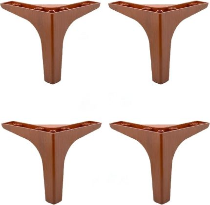 4 ADET Sedef Lüks Mobilya Kanepe Sehpa TV Ünitesi Koltuk Ayağı 14 cm Ahşap Desenli Ayak