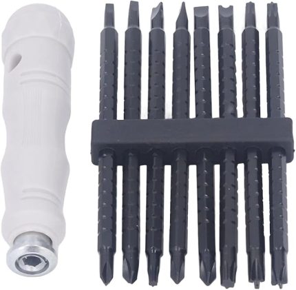 Cırcır Tornavida 8 Bits, Alaşım Çelik Mini Teleskopik Çaba Tasarruf Tornavida Çok Fonksiyonlu Cırcır Tornavida Dayanıklı Onarım El Aletleri