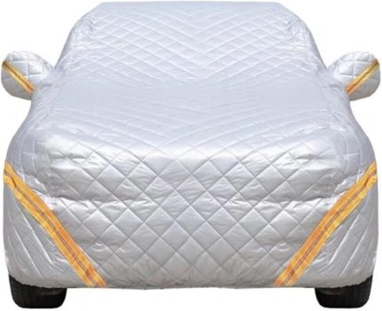 Tucson SUV 2025 Ile Uyumlu Dolu Koruyucu Araba Örtüsü, Su Geçirmez Dayanıklı Her Hava Koşuluna Dayanıklı Yansıtıcılı Araba Brandası(White)