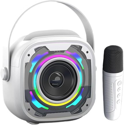 Machine, Karaoke Konuşmacı - Hoparlörlü Parti Mikrofonu,Tutlu RGB ışıkları ile el tipi şarkı cihazları, ev, parti, performans için müzik amplifikatörü