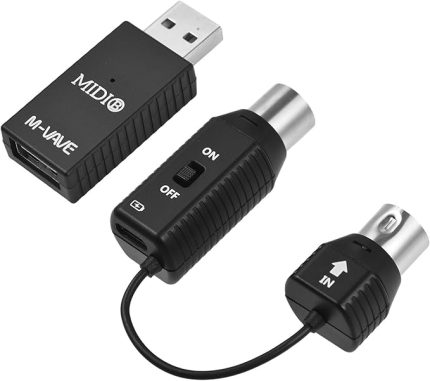 Mini Kablosuz İletim Sistemi MIDI Sistemi MIDI Kablosuz Adaptör MIDI Arayüzlü Cihazlar için Tak Çalıştır Desteği