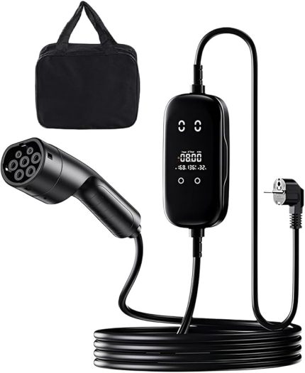 Taşınabilir EV Şarj Cihazı 16A 3.5KW Tip 2 Şarj Cihazı Elektrikli Araba Şarj Cihazı EV Şarj Cihazı Şarj Cihazı 5M Kablo Çanta ile