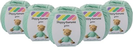 Yarn Gurumi Amigurumi Örgü İpi 50gr 130mt 5'li Paket (Mint)