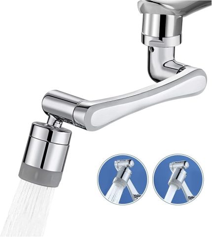 1080 Derece Dönebilen Robotik Kol Musluk Başlığı - Musluk Uzatma Aparatı Ucu