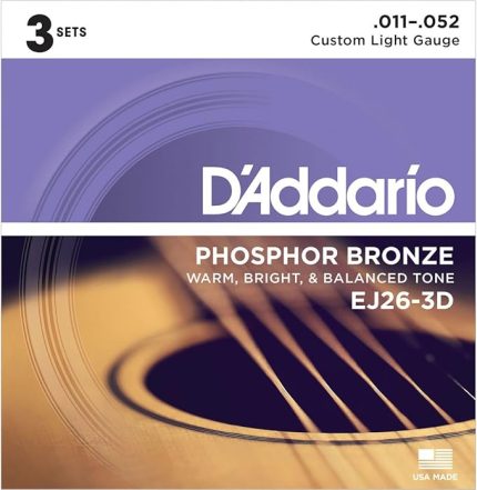 EJ26-3D AKUSTİK GİTAR TEL SETİ, 3'LÜ PAKET, PHOSPHOR-BRONZ