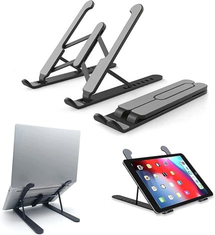 Taşınabilir Plastik Laptop Stant Bilgisayar Standı Notebook Stand Tüm Laptoplarla Uyumlu Notebook Stant Taşınabilir Plastik Kaymaz Stant Plastik Bilgisayar Stantı