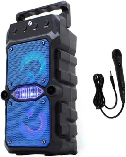 Hoparlör Rgb Işıklı Extra Bass Fm/Sd/Aux/Flaş Mikrofonlu Ses Bombası Speaker Müzik Çalar