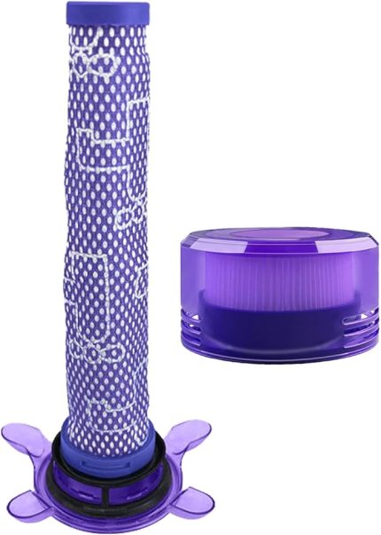 Dyson V8 Absolute Stick için ön motor filtresi ve HEPA filtre yedeği, Dyson V8 Animal kablosuz elektrikli süpürge için