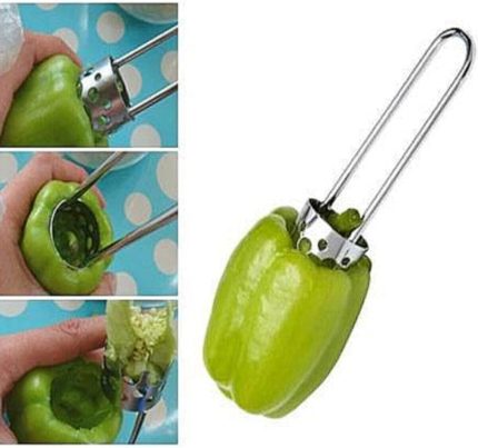AKCAKESE Dolma Biber Ve Kabak Oyacağı Metal Pratik Sebze Oyacak