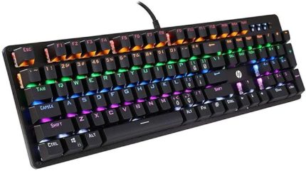 GK100F Mekanik Gaming Klavye RGB Işıklı Kablolu Şık Zafir Modern Tasarım Türkçe Q