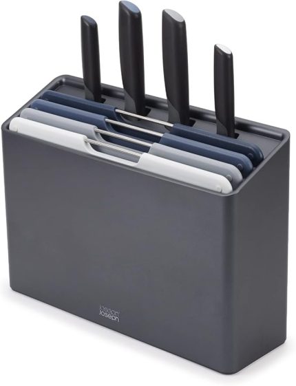 Joseph Folio Plus – 8 parçalı bıçak ve kesme tahtası seti, saklama çantalı, grafit