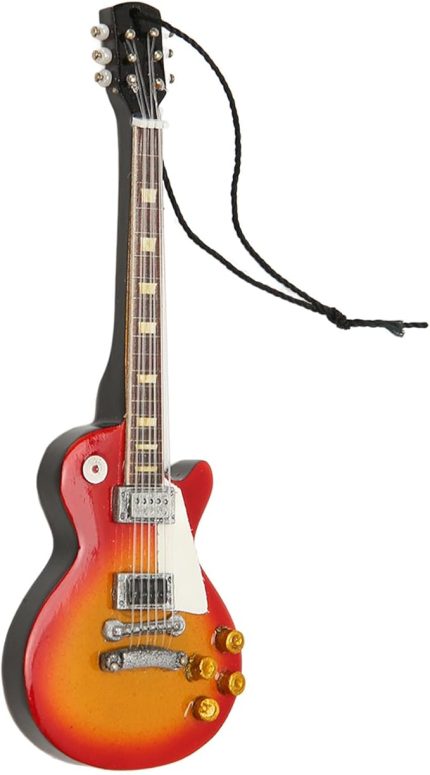 Küçük Gitar Koleksiyon Mini Gitar Dekorasyonu Zarif Ahşap Gitar Süsü Minik Gitar Figürü (07)