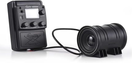 GUITTO GGP-05 Gitar Manyetiği Ekolayzer LCD Ekran Çok Fonksiyonlu Canlı Davul Ses Kontrolü Gitar Manyetiği Kiti Dahil 36-42 inç Klasik ve Akustik Gitarlar için Mikrofonlu/Titreşimli Amfili Ku