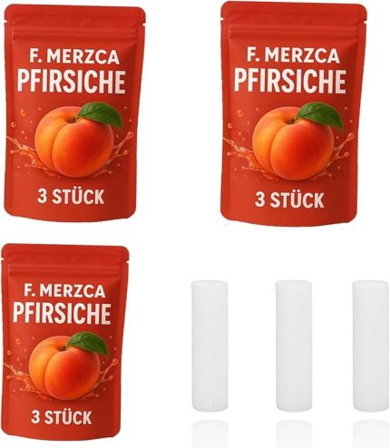 3'lü set şeftali tadı filtresi – 9 nikotinsiz filtre, şeftali tadı ile lezzetli sigarayı bırakmak, sigarayı bırakmak için