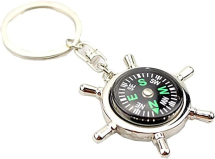 Yaratıcı Pusula Kolye Anahtarlıklar Araba Anahtarlık Dekor Çanta Anahtarlık Süs Hediye Paslanmaz Çelik Mini Cep Pusula Navigasyon Anahtarlık Açık Kamp Mağaracılık Yürüyüş için