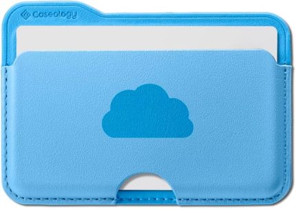 Caseology iPhone için MagSafe özellikli 3 Kartlı Manyetik Cüzdan Folder Pop Sky Blue Cloud - AFA07499
