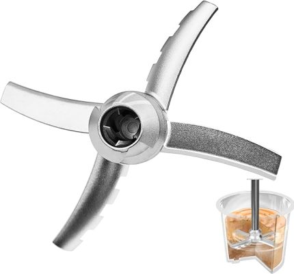 Creami Deluxe NC501 Serisi Dondurma Makineleri ile Uyumlu Yedek Kürek Bıçağı, Ninja Creamy Deluxe NC501 NC500 Serisi için Yedek Parça Aksesuarları, Paslanmaz Çelik, Gümüş