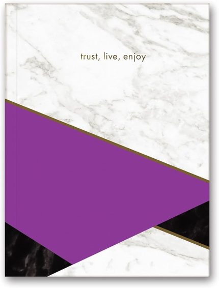 Color Mermer Mini Defter Çizgili Mor