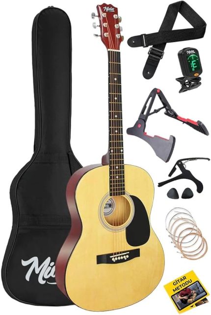 RG-550NT Pack Kaliteli Natural 40 İnç Akustik Gitar Seti 4/4 Yetişkin