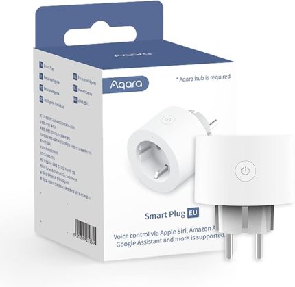 Zigbee priz, Aqara Hub gerektirir, güç ölçümü, programlama, zamanlayıcı modu ve sesli kontrol, HomeKit, Alexa, Google Assistant ve SmartThings ile çalışır