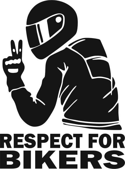 Master Respect for Bikers Hologramlı Motosiklet Çıkartması - Su Geçirmez & Dayanıklı Sticker, Kask, Araba, Laptop & Motor Yüzeylerine Uygun 15X11 Cm