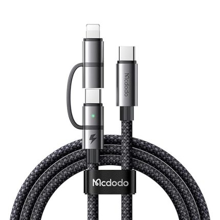 CA-0450 2in1 36W Typec iPhone Şarj Kablosu 1.2m - Siyah