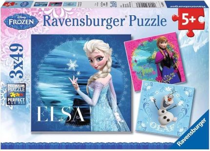 Puzzle 3x49 Parça Disney Frozen Renkli 6+