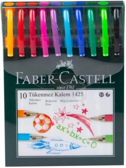Tükenmez Kalem Seti, 10 Adet, 0.7 mm Uç, Yumuşak Yazım, Ergonomik Tutuş, Renkli Karışık
