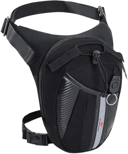 Motosiklet Fanny Paketi, Çok Amaçlı Bisiklet Bacak Çantası Ayarlanabilir Bel Paketi Açık Hava Yürüyüşü Seyahat Yarışı Kamp için