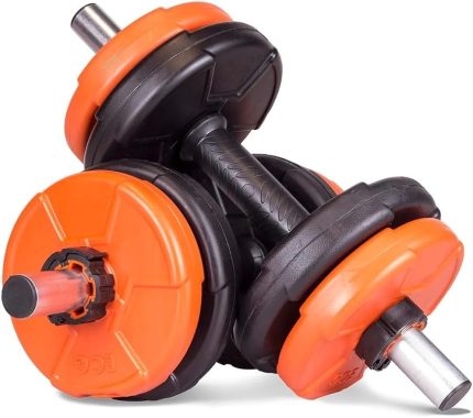 16 Kg Dambıl Seti Turuncu-siyah 6 In 1 Fitness Set