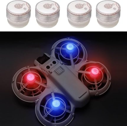LED Strobe Işık Seti, Strobe Drone Işık Drone Flaş Gece Lambası DJI Neo Drone Gece Uçan Sinyal Lambası Navigasyon Işığı Projektör Uyarı Işığı (4 Adet)