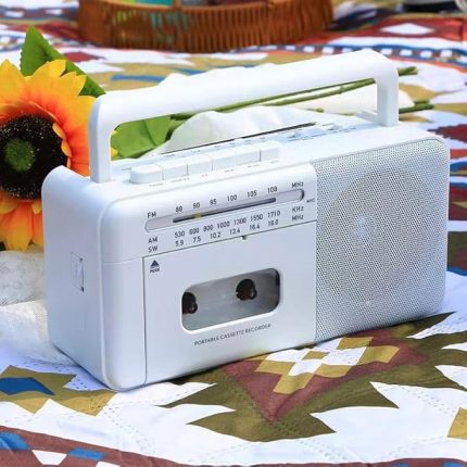 PX-680BT Müzik Seti Kasetçalar FM Radyo USB MP3 Player Bluetooth Hoparlör (Beyaz)