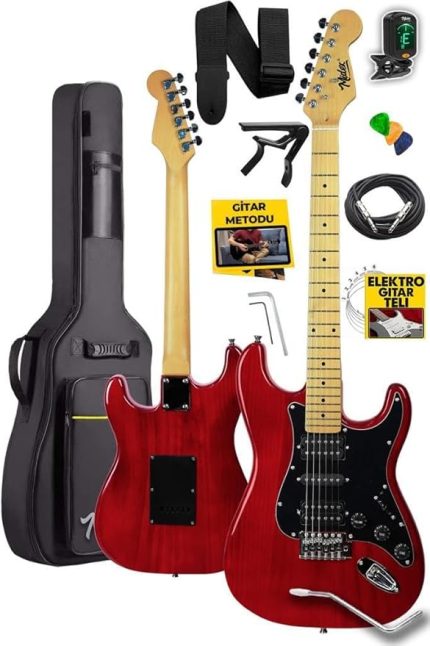 RPH-40RD Profesyonel Elektro Gitar Seti HSH Manyetik Maple Klavye Üst Kalite