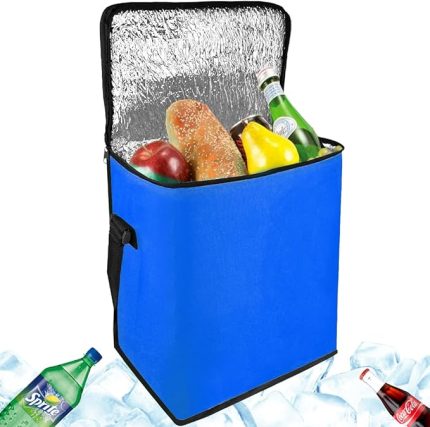 25 Litre Termal Soğuk Tutucu Çanta Termo Piknik Çantası Termos Buzluk Oto Buzluğu Plaj Deniz Kamp Serin Tutan Araba Araç Mavi