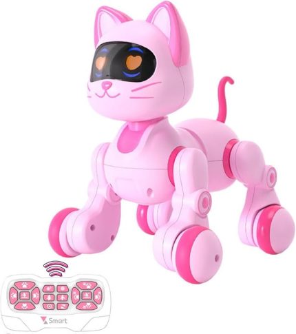 Oyuncak 30 Fonksiyonlu Uzaktan Kumandalı Şarjlı Sesli Işıklı Dokunma Algılama Programlama Robot Kedi ve Köpek (kedi)