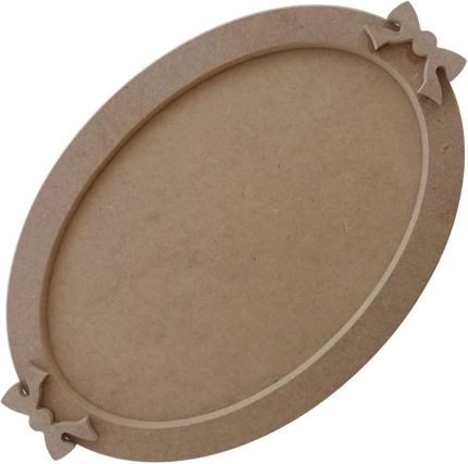 neşeli ahşap (1349) Ahşap Fiyonklu Oval Tepsi.küçük Boy.hobi Boyama Ürünü.ahşap Boyanabilir Tepsi.servis Sunum Tepsisi boyasız ham