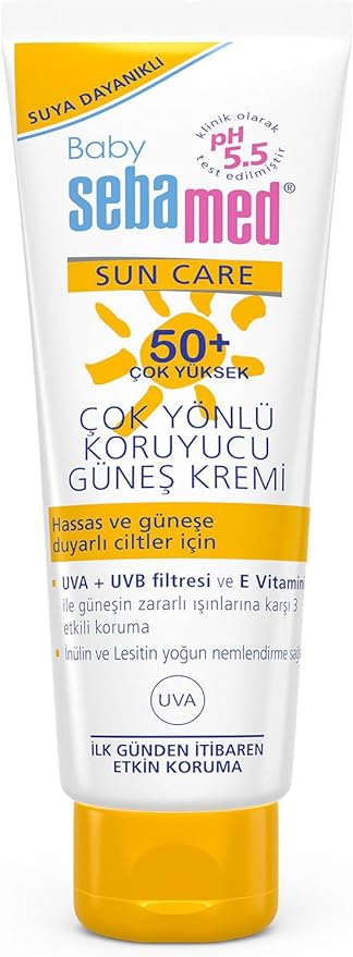 Baby SPF 50+ UVA - UVB Filtresi ve E Vitamini Etkili Çok Yönlü Koruyucu Çocuk Güneş Kremi 75 ml