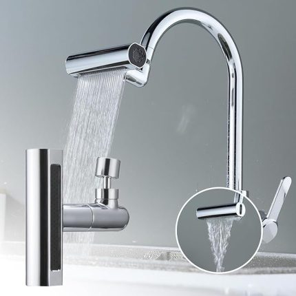 360 Derece Döner Şelale Musluk Başlığı - 4 Fonksiyonlu Mutfak Batarya Başlığı