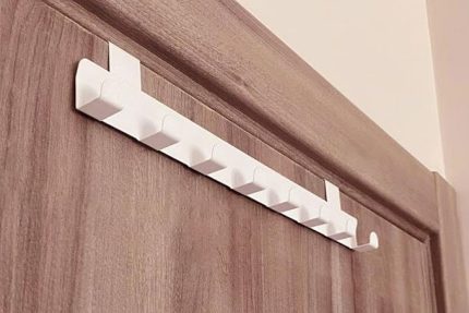 Metal Beyaz Amerikan Kapı Arkası Askılık Organizer Askılık ve Banyo Kapı Arkası Askılık MT60B