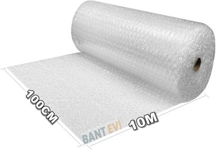Evi Balonlu Naylon Patpat 100cm Genişlikte Rulo Havalı Eşya Koruma Ambalaj Pat Pat (100cm x 10m)