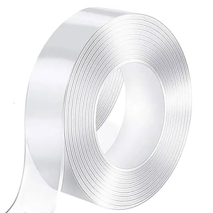 Çift Taraflı Yapışkan Bant, Ekstra Güçlü, Şeffaf, İnce, İz Bırakmaz, Kaymaz, 3 Metre