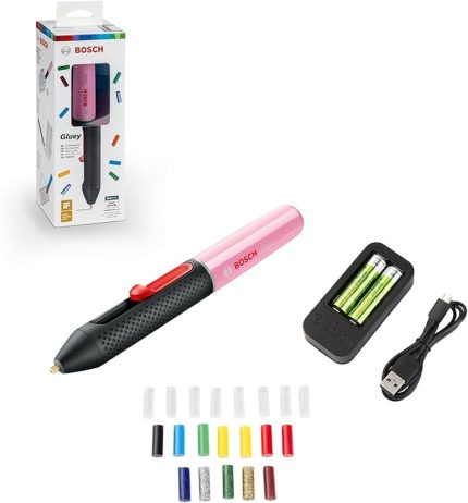 Tutkal Tabancası (AA Pil ile çalışır, 20 mini tutkal dahildir, Karton Kutuda)