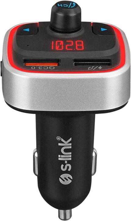 SL-BT401 RGB Bluetooth V5.0 Led Ekran Tf Kart 64G(Max) Çift USB QC3.0+5V/2.4A Hızlı Şarjlı Fm