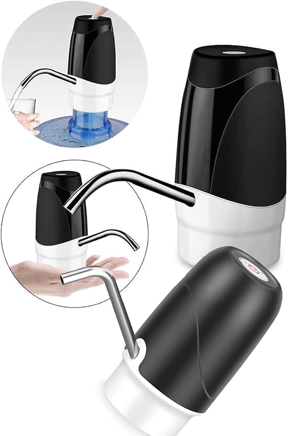 Star Otomatik Şarjlı Damacana Su Pompası Yeni Nesil Siyah Renkli Pratik Su Çekme Aparatı 1410