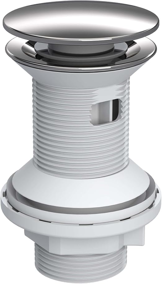 Lavabo Sifonu – Paslanmaz Çelik Kapaklı, Dayanıklı Plastik Gövde, Kolay Montaj ve Standart Uyumlu Tasarım - Görsel 2