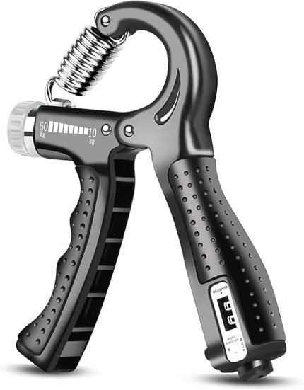 El Kavrama Güçlendirici, 10-60 kg Ayarlanabilir El Kavrama Egzersizi Önkol, Sayma İşlevli, Kas Geliştirme, Yaralanma ve Stres Giderme için El Eğitmeni