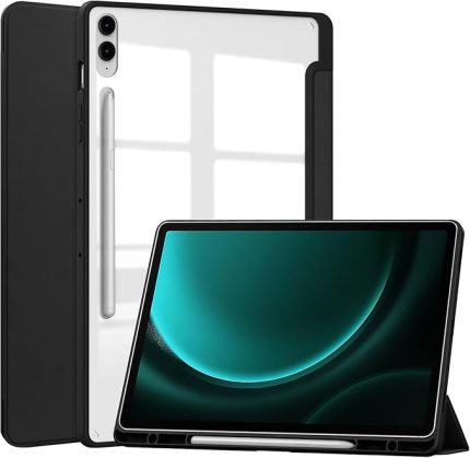 Samsung Galaxy Tab S9 FE Plus/S9 Plus/S10 Plus 12,4 inç Tablet SM-X610/SM-X616 ile uyumlu, kalem tutuculu, otomatik uyanma/uyuma